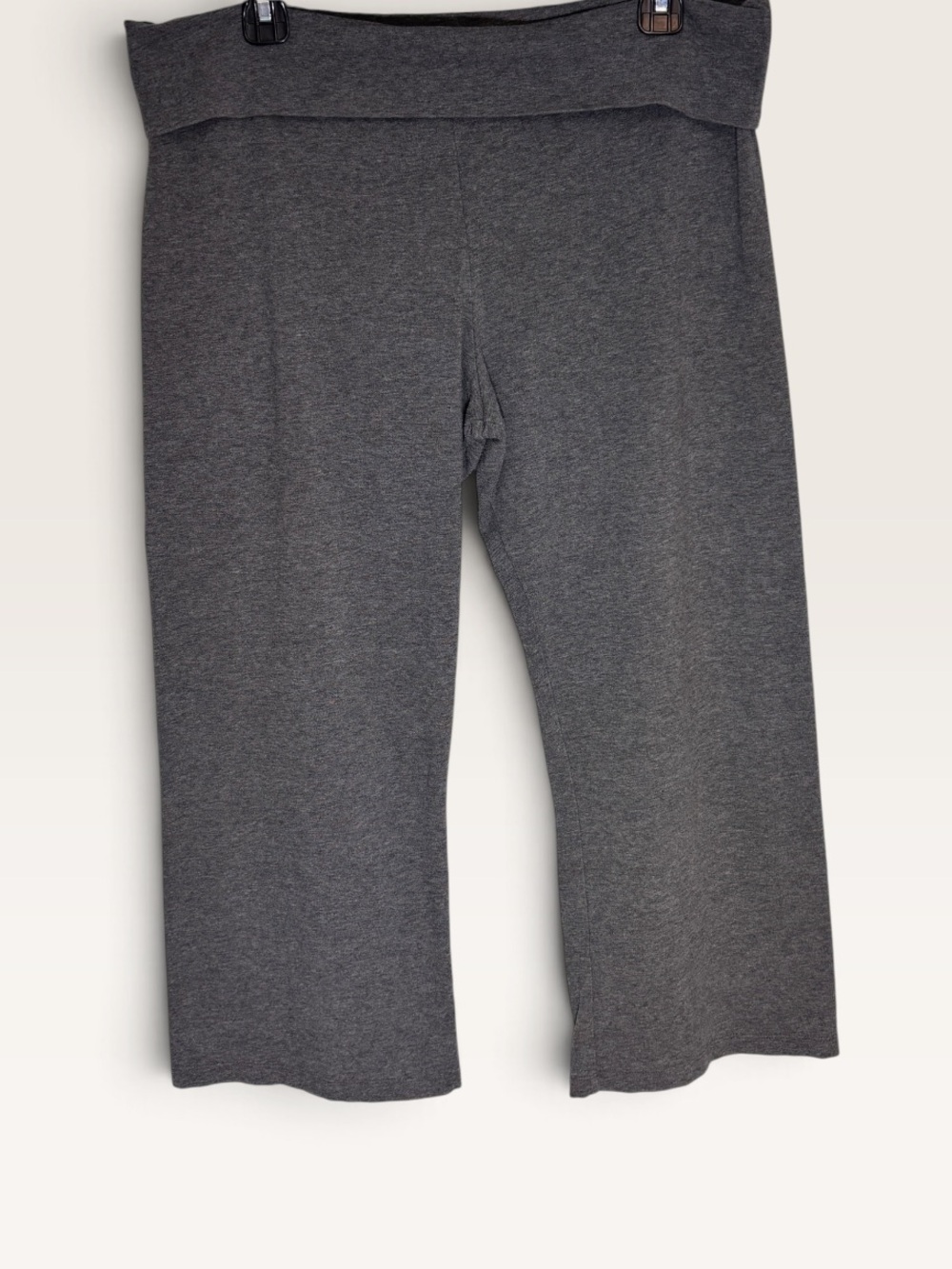 Vintage Y2K Victoria’s Secret L Yoga Gray Fold Over Waist Crop Pants Low Rise
